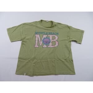 Myrtle Beach T-Shirt, Souvenir Destination, Green, Womens Sz XL 1990s